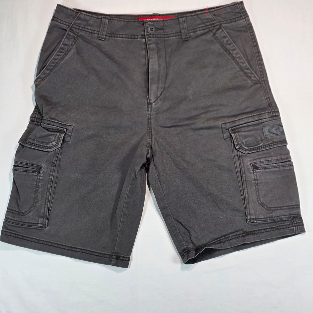Unionbay Mens Charcoal Gray Stretch Cargo Shorts Size 34 YB81692 Utility Casual